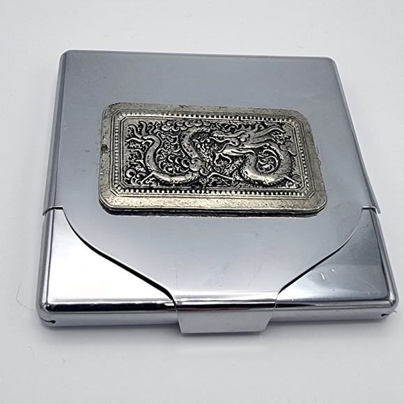 Vintage Imperial Japanese Dragon Cigarette Case / Business Card Holder - Picture 2 of 4